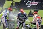 Valentino Rossi, Jorge Lorenzo und Daniel Pedrosa 