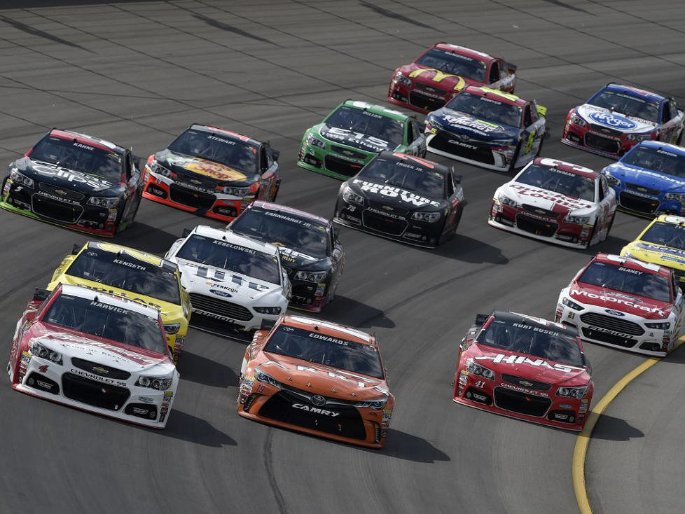 Race-Action auf dem Michigan Speedway