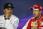 Lewis Hamilton (Mercedes) und Sebastian Vettel (Ferrari) 