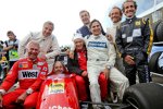 Rennen der Legenden: Christian Danner, Riccardo Patrese, Gerhard Berger, Niki Lauda, Jean Alesi, Nelson Piquet, Pierluigi Martini und Alain Prost 