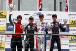 Charles Leclerc, Jake Dennis und George Russell 