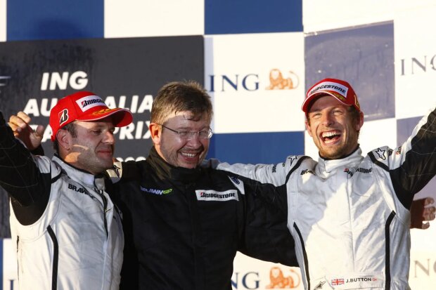 Rubens Barrichello Ross Brawn Jenson Button  ~Rubens Barrichello, Ross Brawn und Jenson Button (McLaren) ~ 