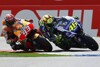 Bild zum Inhalt: Rossi vs. Marquez: Beinahe-Crash sorgt für Diskussionen
