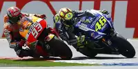 Bild zum Inhalt: Rossi vs. Marquez: Beinahe-Crash sorgt für Diskussionen