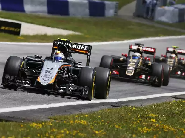 Titel-Bild zur News: Sergio Perez, Romain Grosjean, Pastor Maldonado