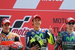 Marc Marquez, Valentino Rossi und Jorge Lorenzo 