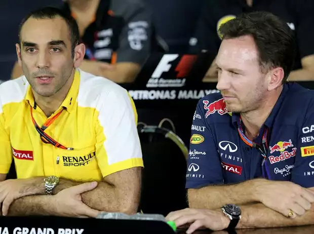 Titel-Bild zur News: Cyril Abiteboul, Christian Horner