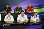 Monisha Kaltenborn, Eric Boullier, Vijay Mallya, Claire Williams und John Booth 