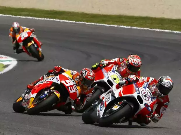 Marc Marquez, Andrea Iannone, Andrea Dovizioso Titel-Bild zur News: Marc Marquez, Andrea Iannone, Andrea Dovizioso