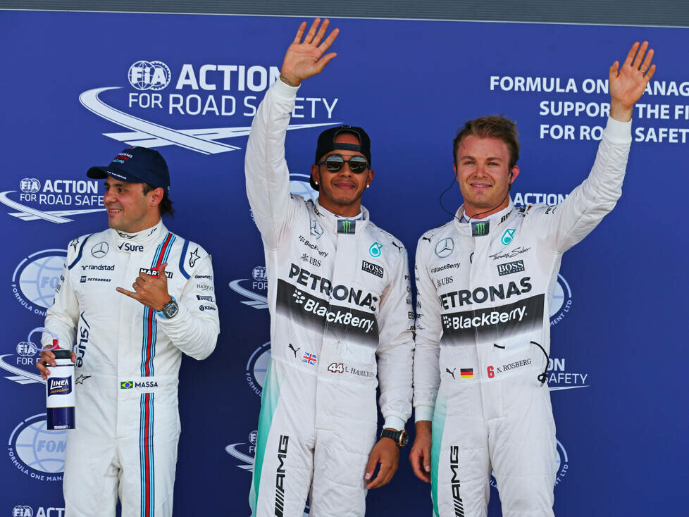 Felipe Massa, Lewis Hamilton, Nico Rosberg