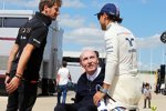 Romain Grosjean (Lotus), Frank Williams und Felipe Massa (Williams) 