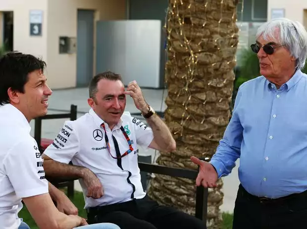 Toto Wolff, Bernie Ecclestone, Paddy Lowe Titel-Bild zur News: Toto Wolff, Bernie Ecclestone, Paddy Lowe