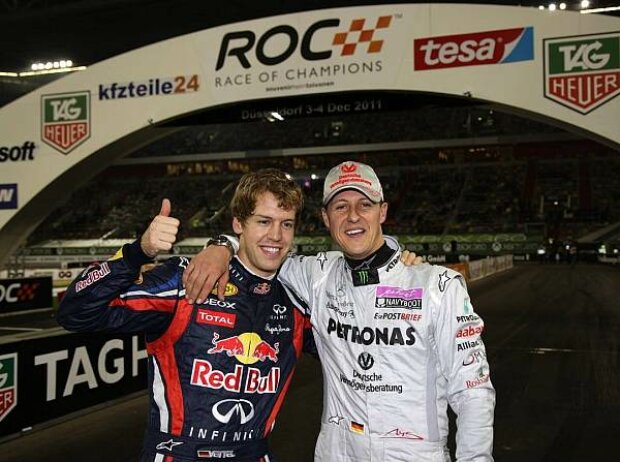 Sebastian Vettel und Michael Schumacher