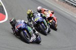 Jorge Lorenzo vor Valentino Rossi und  Daniel Pedrosa 