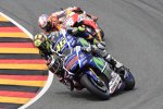 Jorge Lorenzo vor Valentino Rossi und  Daniel Pedrosa 