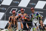 Daniel Pedrosa, Marc Marquez und Valentino Rossi 