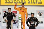 Das Iowa-Podium: Ryan Hunter-Reay (Andretti), Josef Newgarden (CFH) und Sage Karam (Ganassi) 