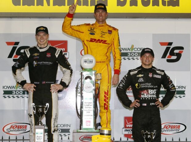 Josef Newgarden, Ryan Hunter-Reay, Sage Karam Josef Newgarden, Ryan Hunter-Reay, Sage Karam