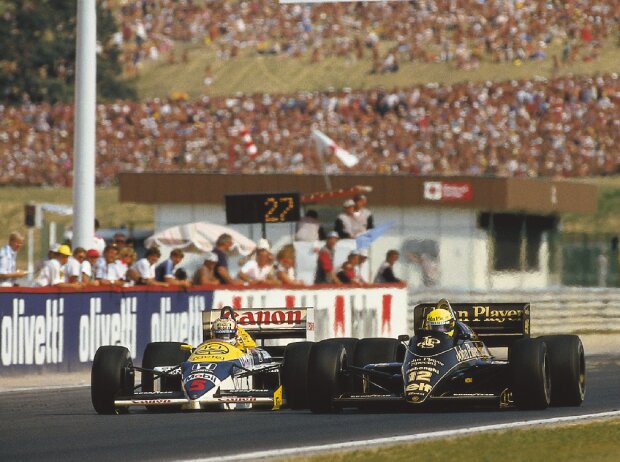 Nigel Mansell Ayrton Senna Ungarn 1986