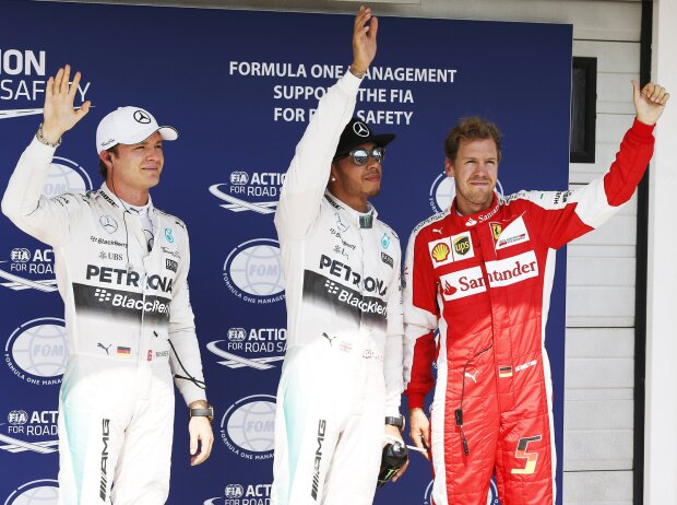 Lewis Hamilton, Nico Rosberg, Sebastian Vettel