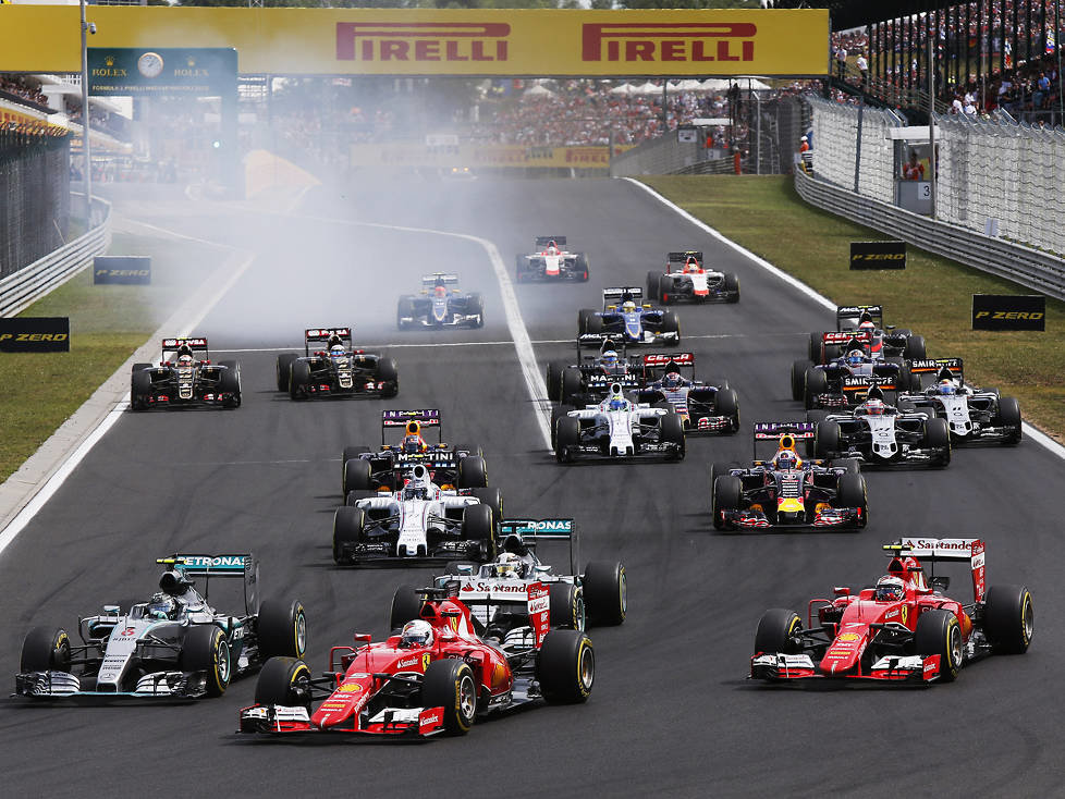 Sebastian Vettel, Nico Rosberg, Kimi Räikkönen, Lewis Hamilton