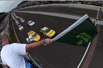 Start zum Brickyard 400 mit Carl Edwards (Gibbs) und Joey Logano (Penske) in Reihe eins