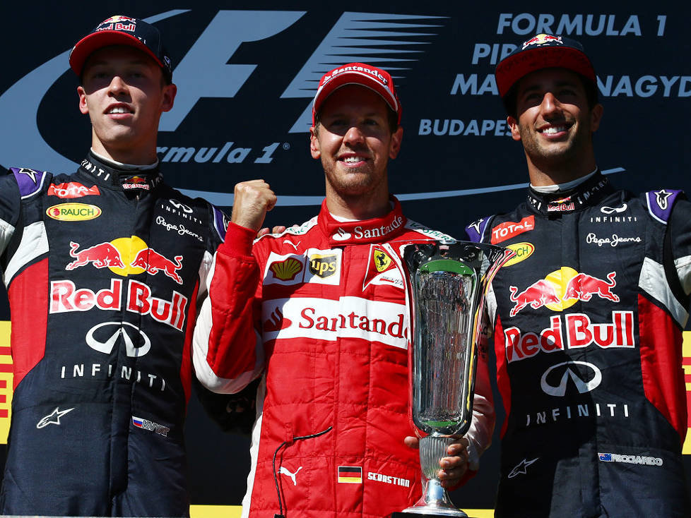 Sebastian Vettel, Daniil Kwjat, Daniel Ricciardo