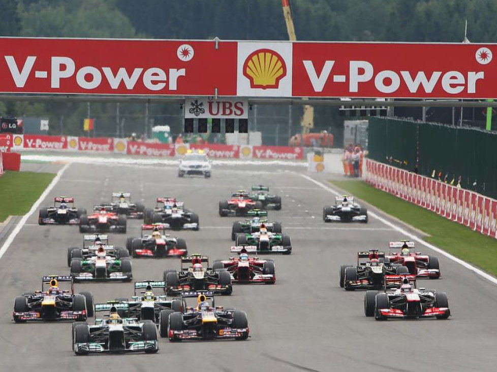 Start zum Grand Prix von Belgien 2013 in Spa-Francorchamps