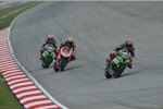 Tom Sykes vor Chaz Davies und Jonathan Rea 