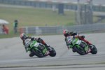 Jonathan Rea und Tom Sykes (Kawasaki) 