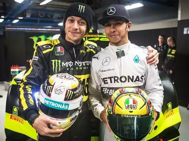 Titel-Bild zur News: Valentino Rossi, Lewis Hamilton