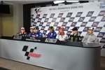 Stefan Bradl, Marc Marquez, Jorge Lorenzo, Valentino Rossi, Andrea Dovizioso, Bradley Smith und Nicky Hayden