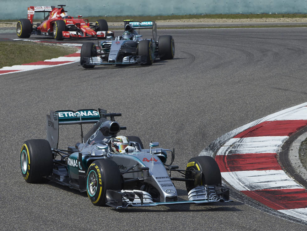 Lewis Hamilton, Nico Rosberg, Sebastian Vettel