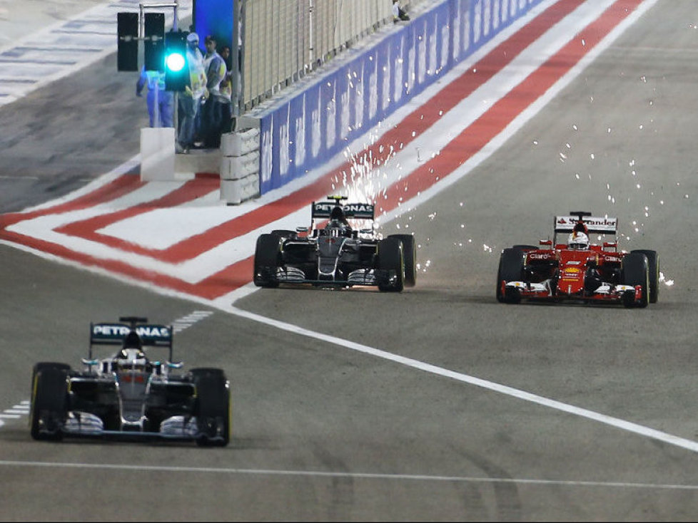 Lewis Hamilton, Nico Rosberg, Sebastian Vettel