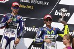 Valentino Rossi und Jorge Lorenzo (Yamaha) 