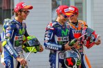 Valentino Rossi, Jorge Lorenzo und Marc Marquez 