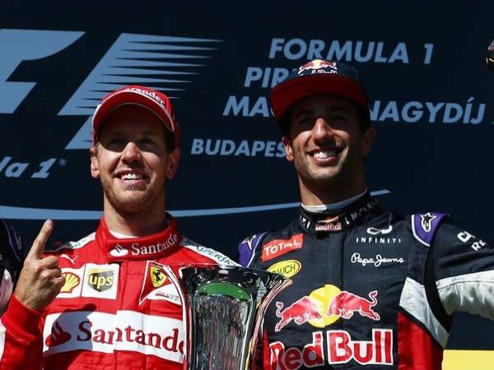 Sebastian Vettel, Daniil Kwjat, Daniel Ricciardo