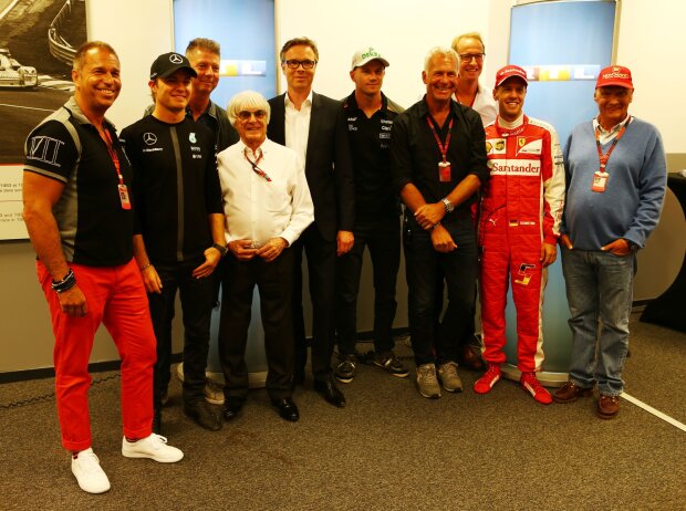 Titel-Bild zur News: Nico Rosberg, Bernie Ecclestone, Nico Hülkenberg, Sebastian Vettel, Niki Lauda