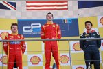 Alexander Rossi (Racing Engineering), Jordan King (Racing Engineering) und Mitch Evans (Russian Time) 