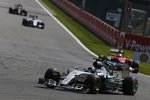 Nico Rosberg (Mercedes), Sebastian Vettel (Ferrari) und Valtteri Bottas (Williams) 
