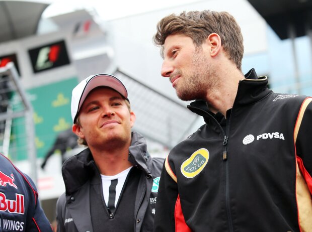 Nico Rosberg, Romain Grosjean Nico Rosberg, Romain Grosjean