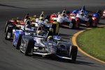 Gabby Chaves (Herta) vor Justin Wilson (Andretti) und dem Rest der IndyCar-Meute