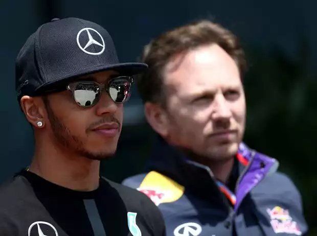 Titel-Bild zur News: Lewis Hamilton, Christian Horner