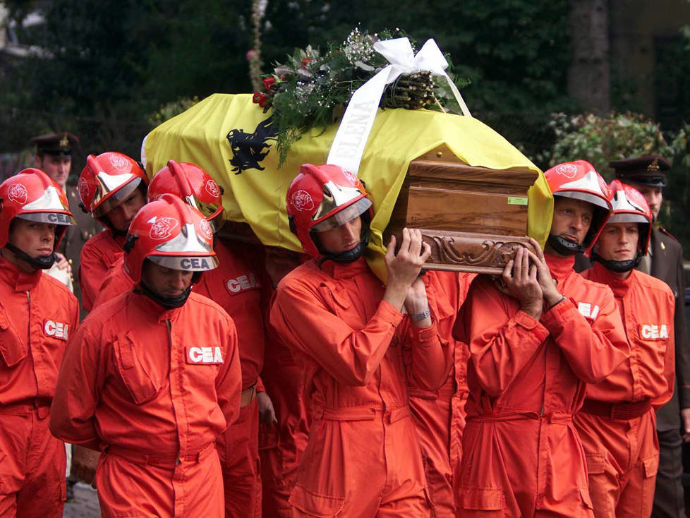 Beerdigung des Feuerwehrmanns Paolo Gislimberti