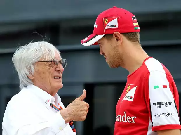 Titel-Bild zur News: Bernie Ecclestone, Sebastian Vettel