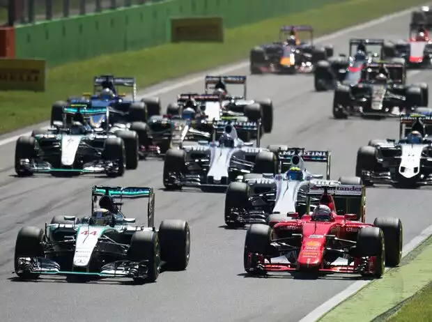 Titel-Bild zur News: Lewis Hamilton, Sebastian Vettel