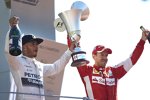 Lewis Hamilton (Mercedes) und Sebastian Vettel (Ferrari) 