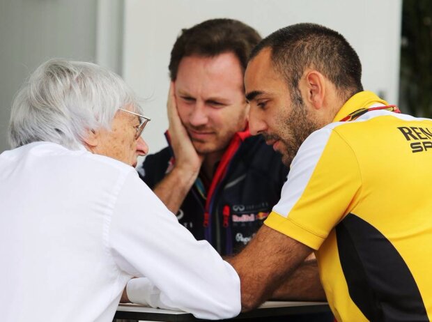 Bernie Ecclestone, Christian Horner, Cyril Abiteboul