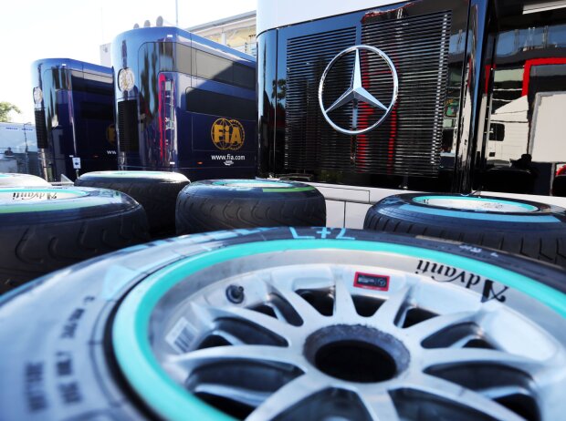 Pirelli-Reifen des Mercedes-Teams Pirelli-Reifen des Mercedes-Teams