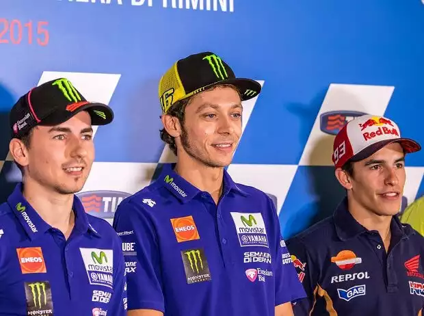 Jorge Lorenzo, Valentino Rossi, Marc Marquez Titel-Bild zur News: Jorge Lorenzo, Valentino Rossi, Marc Marquez